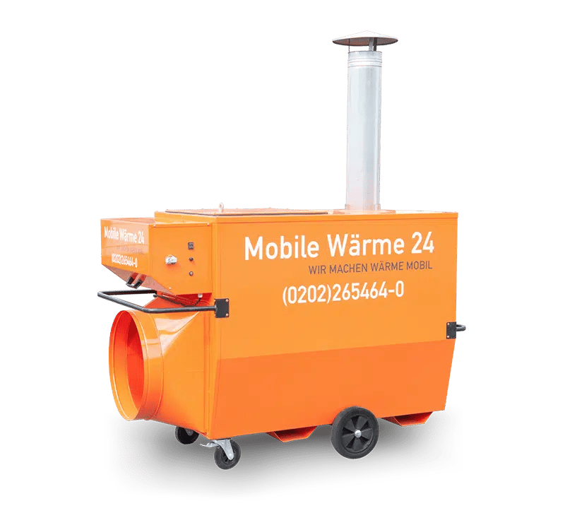 Warmlufterzeuger mit einer Leistung von 200 kW von der Marke Mobile Wärme 24